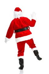 Happy Christmas Santa. Isolated over white background.