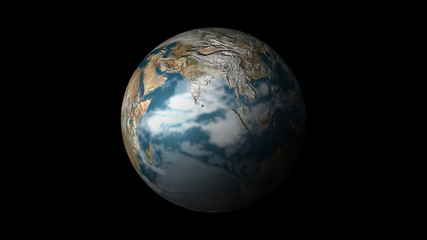 Earth from Space isolated on Black