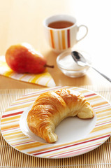 French croissant for breakfast