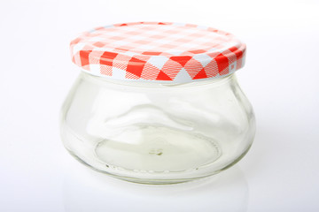 Emtpy jar, isolated on white shot in studio,