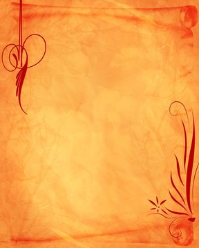 PAPIER ANCIEN DECOR FLORAL