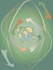 abstract rotation around earth