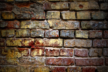 Grunge old bricks wall texture