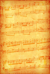 Fototapeta premium Grunge retro-styled musical background