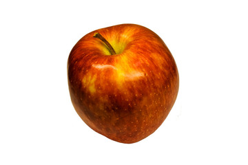 Juicy and sweet red apple on the white isolated background