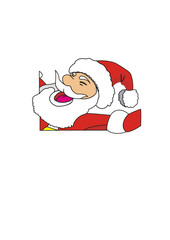 Santa claus. Christmas, new year. Vector illustration.