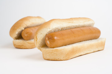 fast food, delicious hot dog isolated over white background