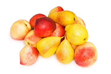 Various frutis isolated on the white background
