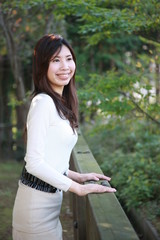 young woman relaxed in a park