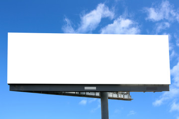 Blank billboard against blue sky, put your own text here - 10310174