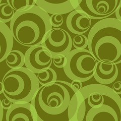 Fototapeta premium Abstract green circles - funky seamless vector background