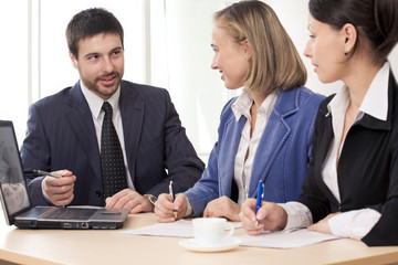 Business team at the meeting