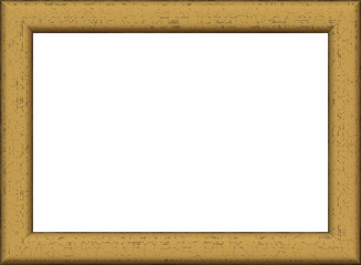 Empty picture wooden frame