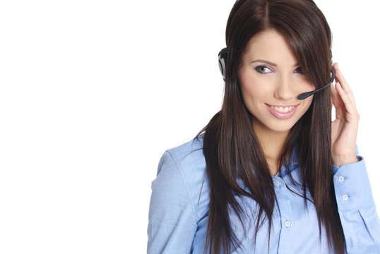 Customer Representative with headset