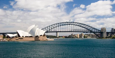 Fensteraufkleber Sydney Harbour Bridge Sydney-Skyline
