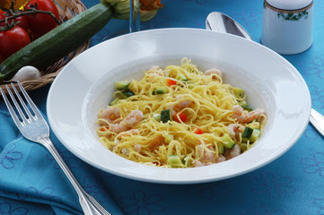 Tagliolini ai gamberetti e zucchine - Primi - Emilia Romagna