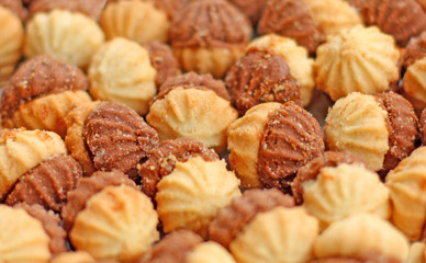 Close up of the biscuit cookies
