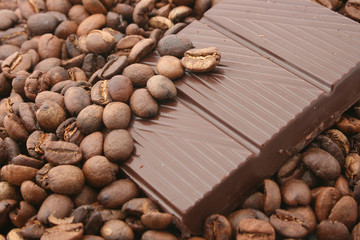 chocolate and coffe make background