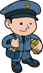 Illustration of mailman