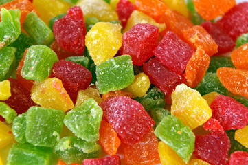 Sweet candied fruit as a great background
