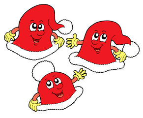 Smiling Christmas caps