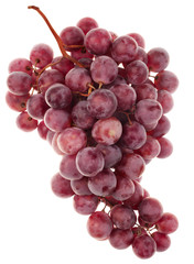 Fototapeta premium Fruit red grape bunch on white background