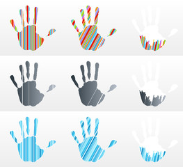 Fototapeta premium Handprint collection
