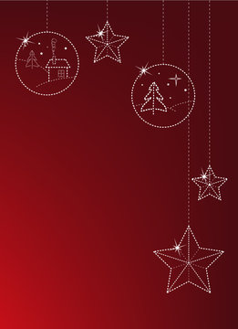 Christmas greeting card with copyspace