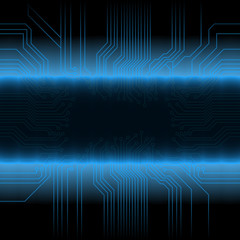Glowing circuitry board design frame