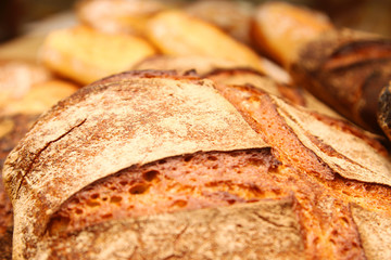 bread artisanal in a French bakery