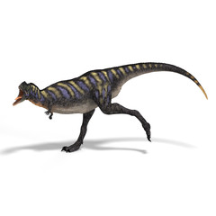 Dinosaur Aucasaurus with clipping path over white