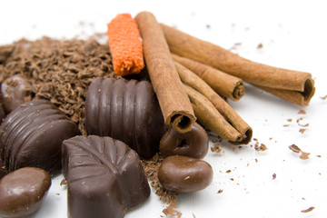 Delicious close-up of chocolate