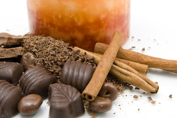 Delicious close-up of chocolate