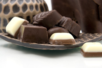 Delicious close-up of chocolate