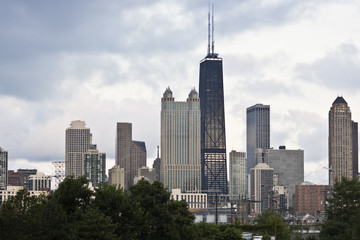 Chicago, Illinois seen from the west side