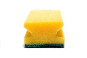 Cleaning sponge isolated on white