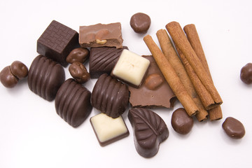 Delicious close-up of chocolate