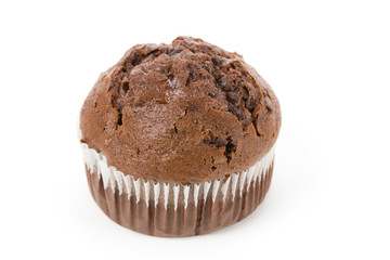 Muffin with white background, close up