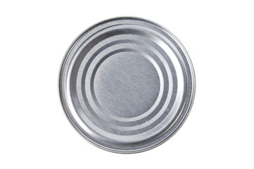 Metal Can top with white background