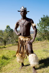 african zulu tribe man