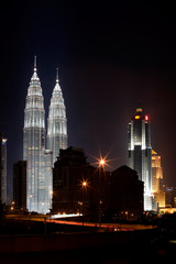 Fototapeta na wymiar Section of the Business District of Kuala Lumpur
