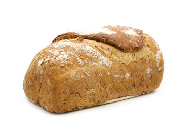 fresh bread on white background