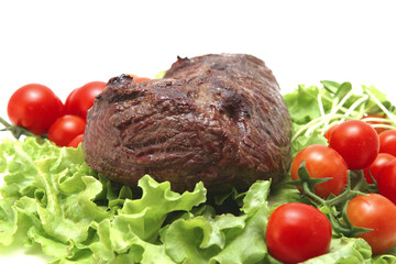 roast beef meat and vegetables