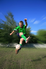 Young soccer player