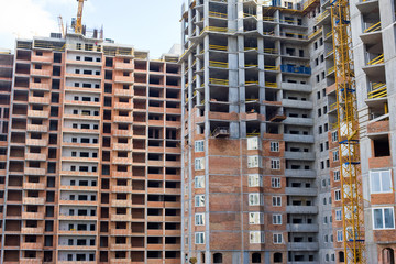 Fototapeta na wymiar city series: new modern building under construction