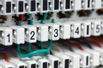 Electronic connectors close-up