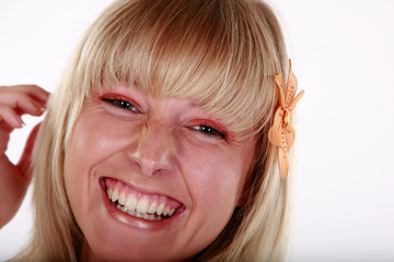 sch&ouml;ne, lachende Frau