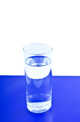 Pure water in a glass