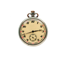 Old, dusty and scratched pocket watch, made in  soviet russia