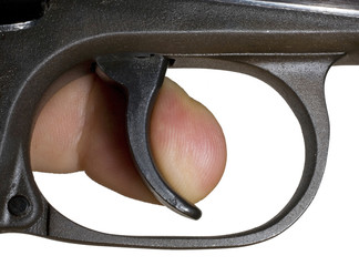 finger that is on the trigger of a gun